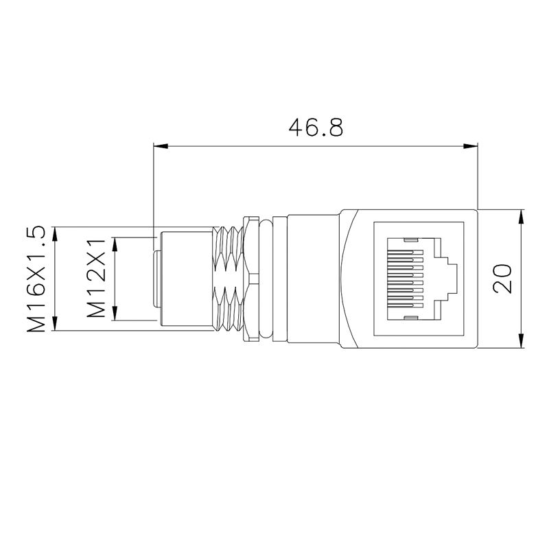 M12 And RJ45 Waterproof Connectors