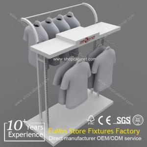 China Double rail display racks and stands for garments factory