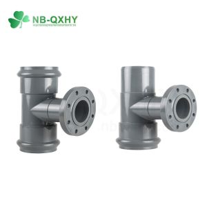 PVC Casting Flange Coper Threaded Y Type Pipe Fitting Tee with Rubber Ring DIN
