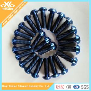 China Blue Anodizing ISO7380 Titanium Hex Socket Button Head Screws factory