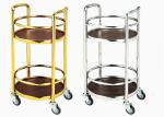 Round Liquor Mahogany Finish Wood Room Service Equipments for Wine and Beverage