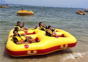 China 4 + Riders Commercial Grade Rental Pvc Crazy Towable Ski Tube For Water Sport factory