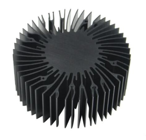 Customized Extruded Round Sunflower Radiator Aluminum Heatsink Profile Extrusion