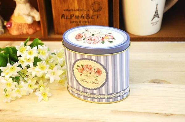 Oval Small Gift Packaging Tin Box / Storage Containers Promotions With 3d