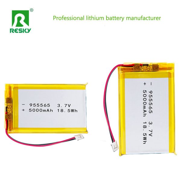 Lithium Cell LP955565 3.7V 5000mAh 18.5wh Solar Lithium Polymer Battery For Portable Massager