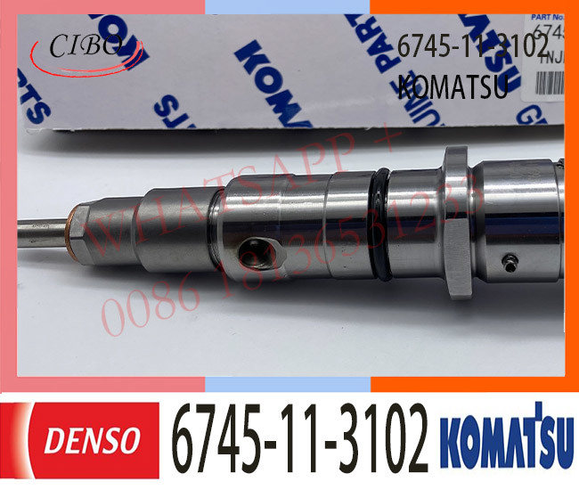 6745-11-3102 KOMATSU Fuel Injectors PC300-8 PC350-8 Excavator WA430-6 Loader 6D114 Engine