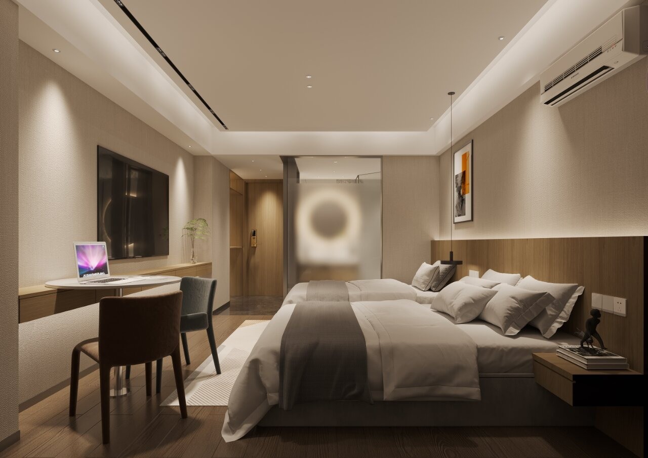 International Hotel Bedroom Furniture Wood Finish Customization Project