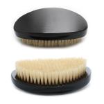 Customized PU 360 Wave Hair Brush For Curved Soft White Boar Bristle Vegan Sisal