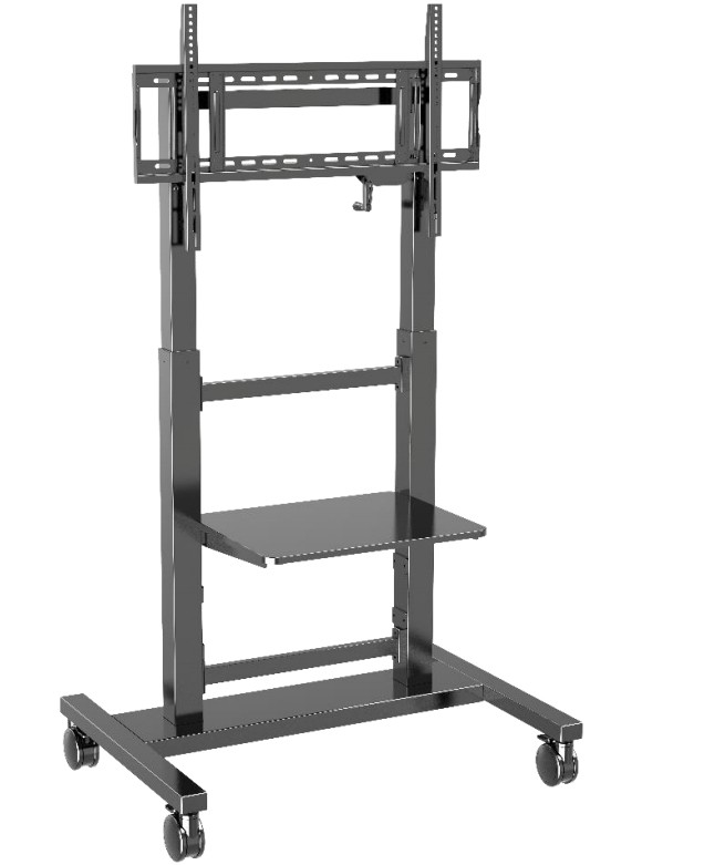 Manual Height adjustable Mobile Stand for Smart Display 55 inch to 86 inch