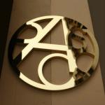 CNC laser cut brass color stainless steel backlit custom letters