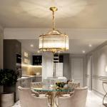 2700k To 6500k Clear Glass Drum Chandelier