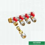 Two Ways Three Ways to Six Ways Floor Heating System Water Mixer Valve Brass