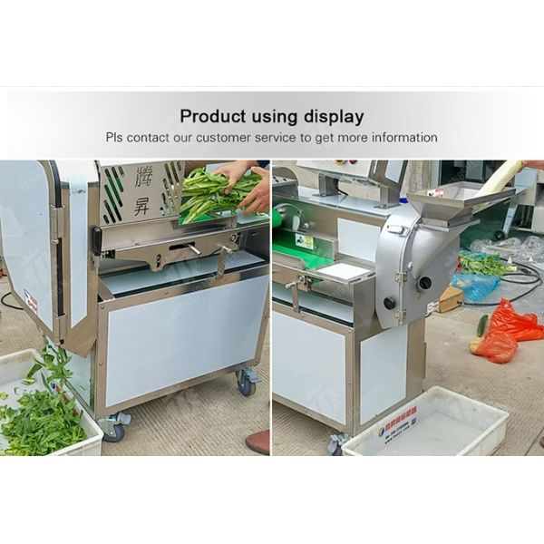 Double-head vegetable cutting machine conveyor belt can be removed Ginger Potato Carrot radish Taro Sweet potato Yam corn Saiko persimmon Leafy