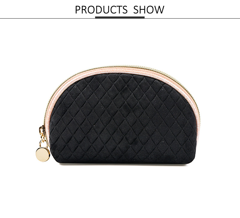 Portable Single Layer Cosmetic Storage Bag With Zipper