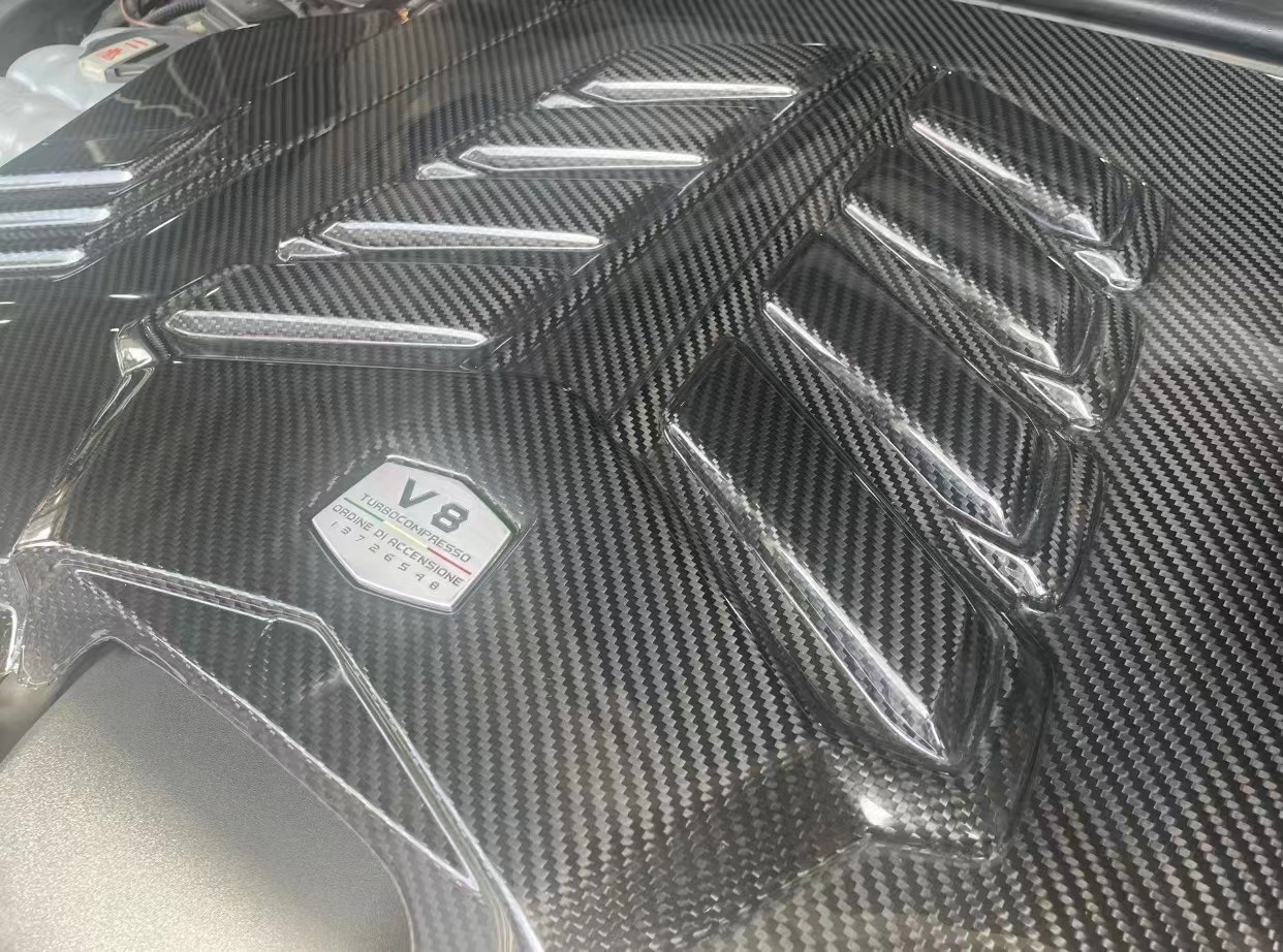 2019 Black Lamborghini Body Kit Dry Carbon Fiber Engine Interior Guard Shield