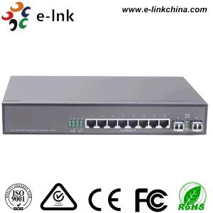 China 8 Port Gigabit PoE + 2 port SFP Managed Gigabit Ethernet Switch 0-120km distance factory