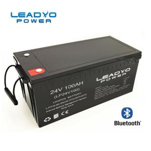 China Smart Lithium ion Marine Battery 24v 100Ah Deep Cycle Lifepo4 Batteries for Boat Yachts with Bluetooth factory