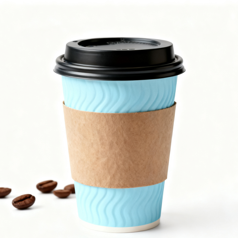Customized logo for disposable single and double wall coffee paper cups