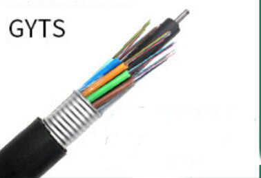 Telecommunication 4 Core Fiber Optic Cable Outdoor Single Mode Fiber GYTS National Standard