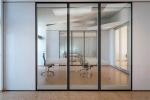 ISO Modern Half Height Glass Cubicle Dividers , Boss Office Partition Wall