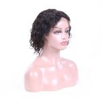 Natural Looking Virgin Hair Lace Wigs / Short Full Lace Human Hair Bob Wigs