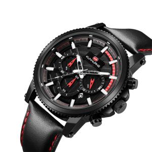 China Multifunctional Breathable Leather Strap 47mm Precision Quartz Watch factory