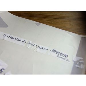 Colourful / Blank Thin Destructible Vinyl Stickers Eggshell Sticker Security