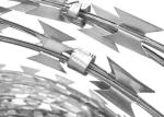 Hot Dipped Galvanized Razor Blade Fencing Wire Barbed 65mm Length CBT 65