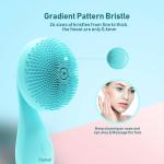 300mAh Blue Silicone Facial Cleansing Brush Electric