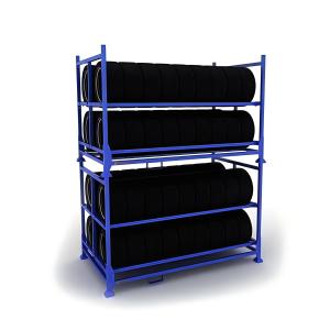China Light Duty Pallet Racking Foldable Plywood Collapsible Metal Tyre Wood Deck factory