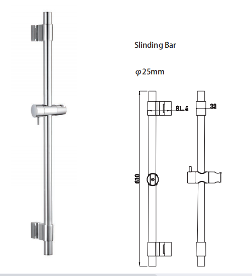 Adjustable Slide Bar For Modern Simple Stainless Steel SUS304 Bathroom Shower Lifter