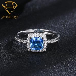 China AAA CZs Sterling Silver Diamond Engagement Rings For Women factory