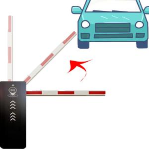 China 4.5m LED Arm Traffic Barrier Gate Operating Life 5 Million For Parking factory