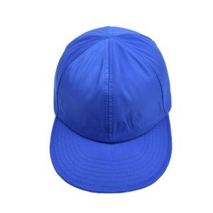 100% Cotton Drawstring Flat Brim Snapback Cap With Adjustable Strap