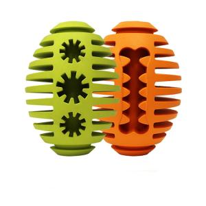 China Rubber Rugby Food Ball Molars Pet Chew Toys Bite Resistant factory