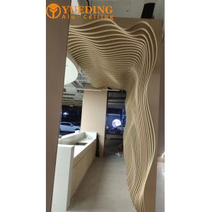 China Irregular Shaped Aluminum Wall Panel Twisted Arc Column Wrapping Customized factory