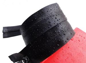 China No 3 No 5 TPU zipper PVC zipper with black teeth water resistant zipper factory