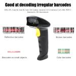 1D Laser Cordless Barcode Scanner Reader For Supermarket Retail Store Library