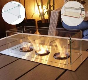 China Corrosion Resistance Transparent Ceramic Glass Sheet Fireplace Door Spare Part factory