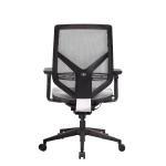Black PA Lumbar Support Chair Nylon Base Staff Office Chair Computer Ergonomic