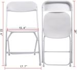Indoor Outdoor Plastic Folding Chair Stackable White Events Commercial Chair