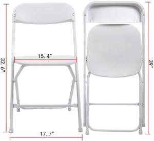 China Indoor Outdoor Plastic Folding Chair Stackable White Events Commercial Chair factory
