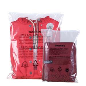 China Dustproof CPE Zipper Bag Customizable Custom Clothing Packaging Bags Clear on sale