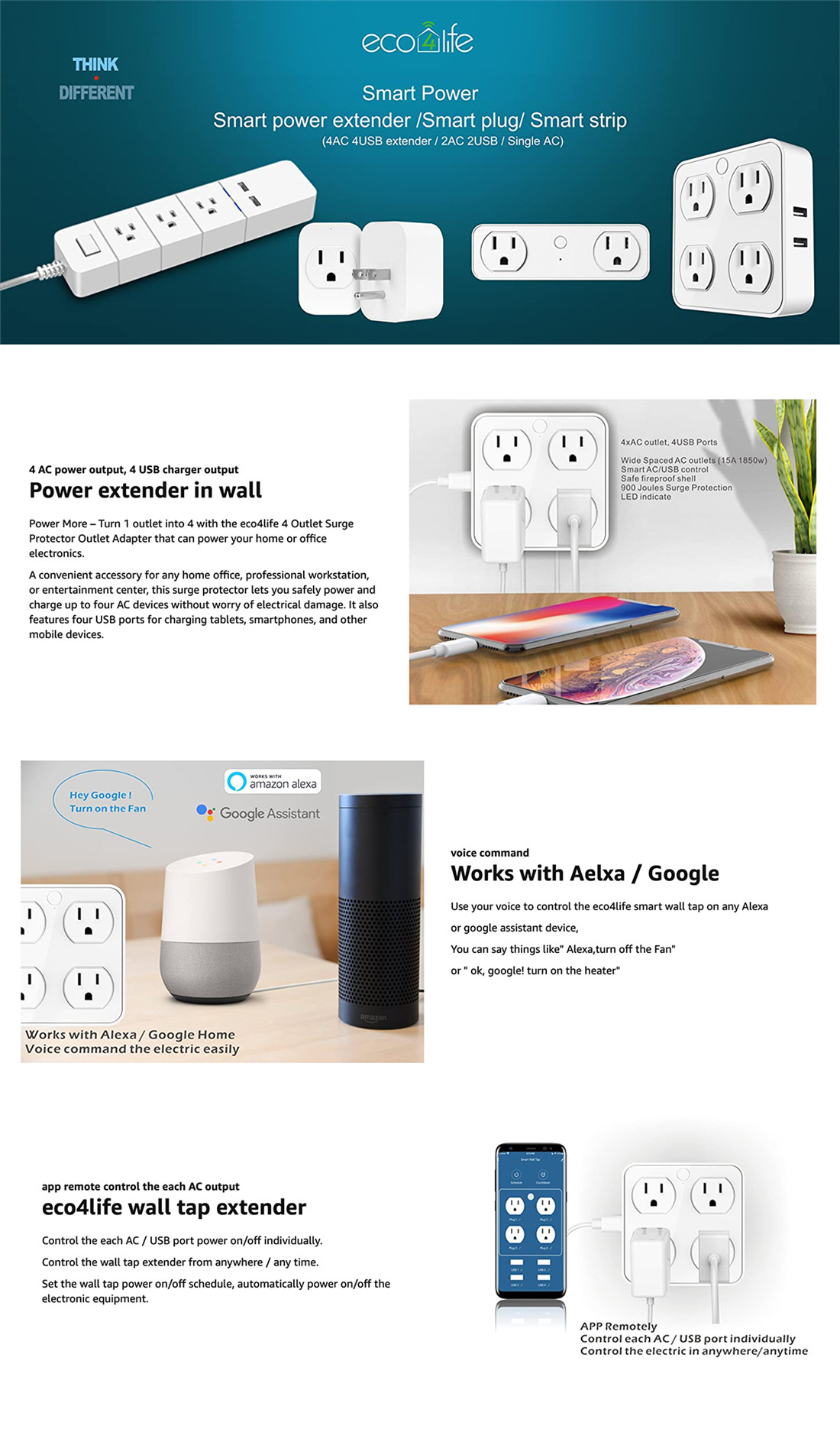 Smart Wall Tap Plug 4x4 (US)