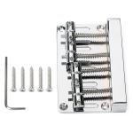 Adjustable 4 String Bass Bridge Tailpiece Saddle Bridge Plate For Electric