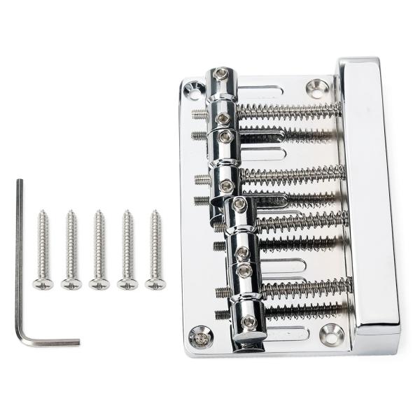 Adjustable 4 String Bass Bridge Tailpiece Saddle Bridge Plate For Electric