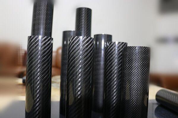 Large tube Glossy or Matt Carbon Cloth Pattern Oval/Round/Square 3K Carbon Fiber