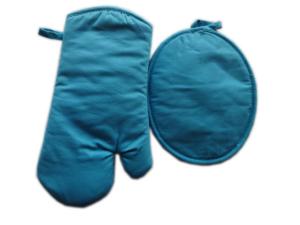 China Oven Mitt and Potholder Gift Set 2pk , Blue factory
