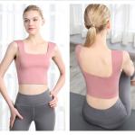 220g Womens Yoga Tank Top Flatlock Stitching Exercise Bra For Ladies