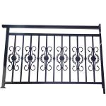Home Decor Wrought Iron Guardrail Balustrades Black Rod Iron Stair Railing